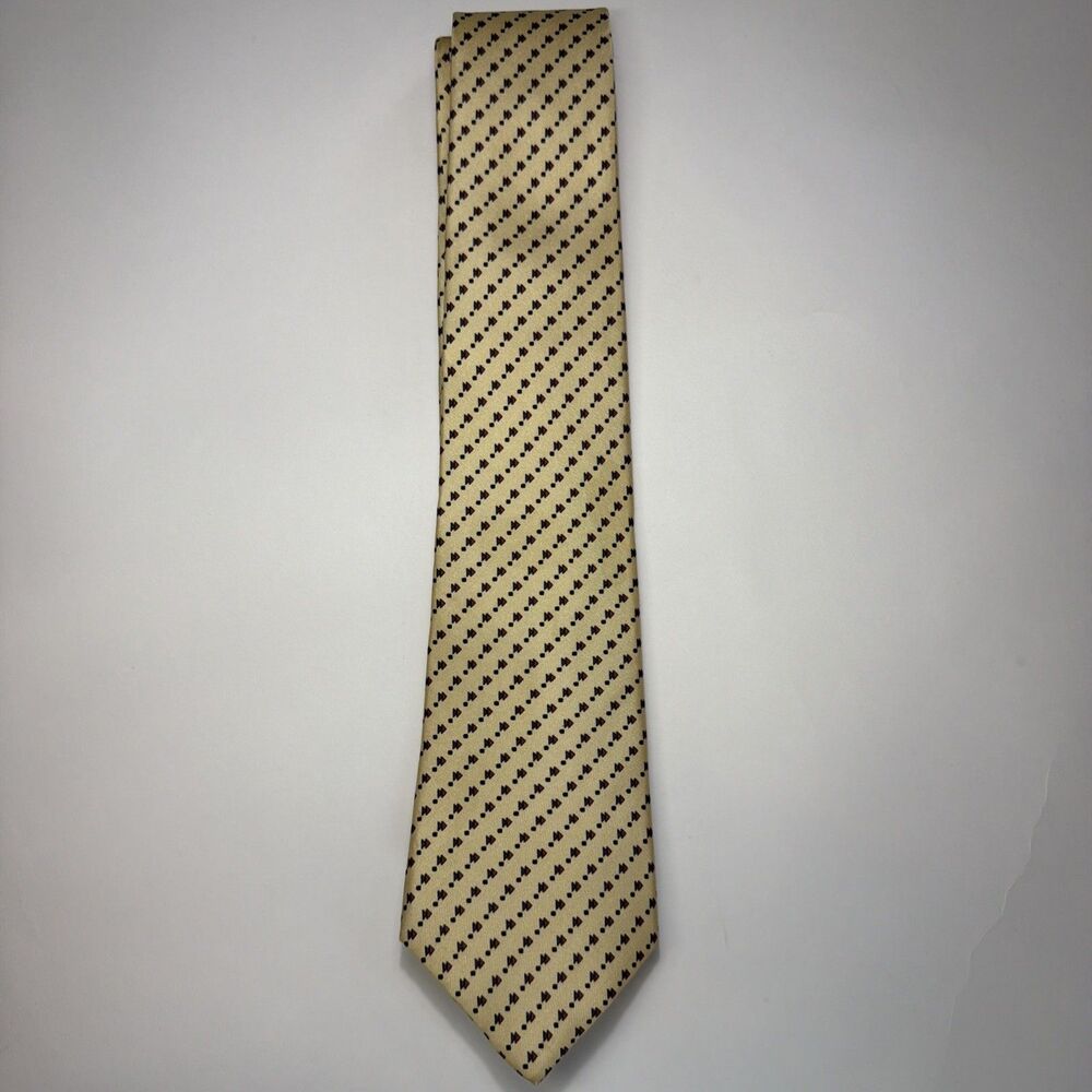 Christian Dior Pale Yellow Silk Tie